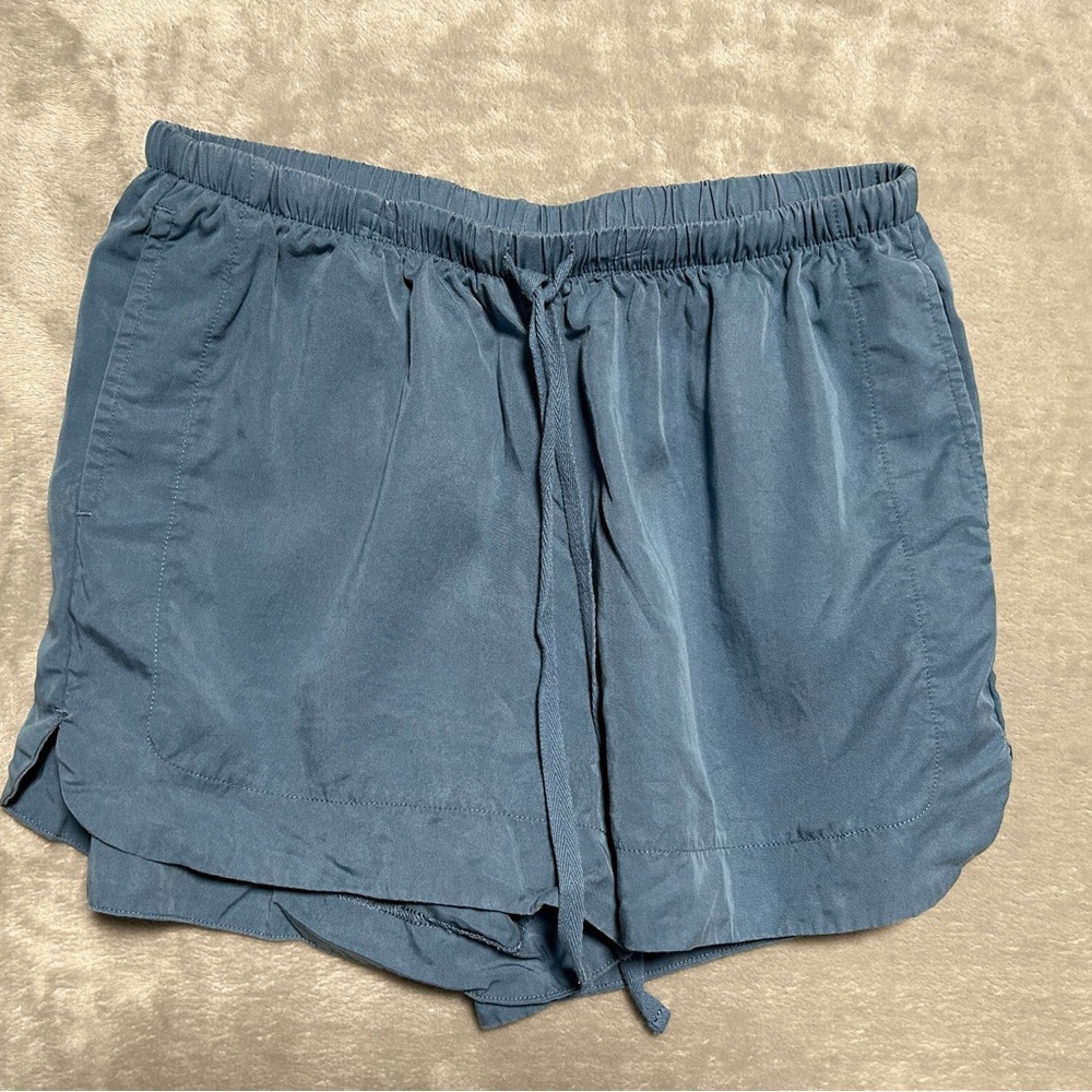 Sperry Lyocell Soft Shorts Women’s Medium Blue Drawstring Pockets Beach